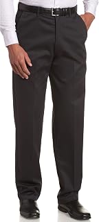 Haggar Work To Weekend Hidden Expandable Waist No Iron Flat Front Pant - Flat Front Pant with Hidden Expandable Waistband Non-Iron Men