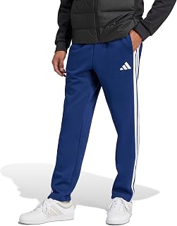 adidas Essentials Single Jersey Tapered Open Hem 3-Stripes Pants – Men's Tracksuit Bottoms