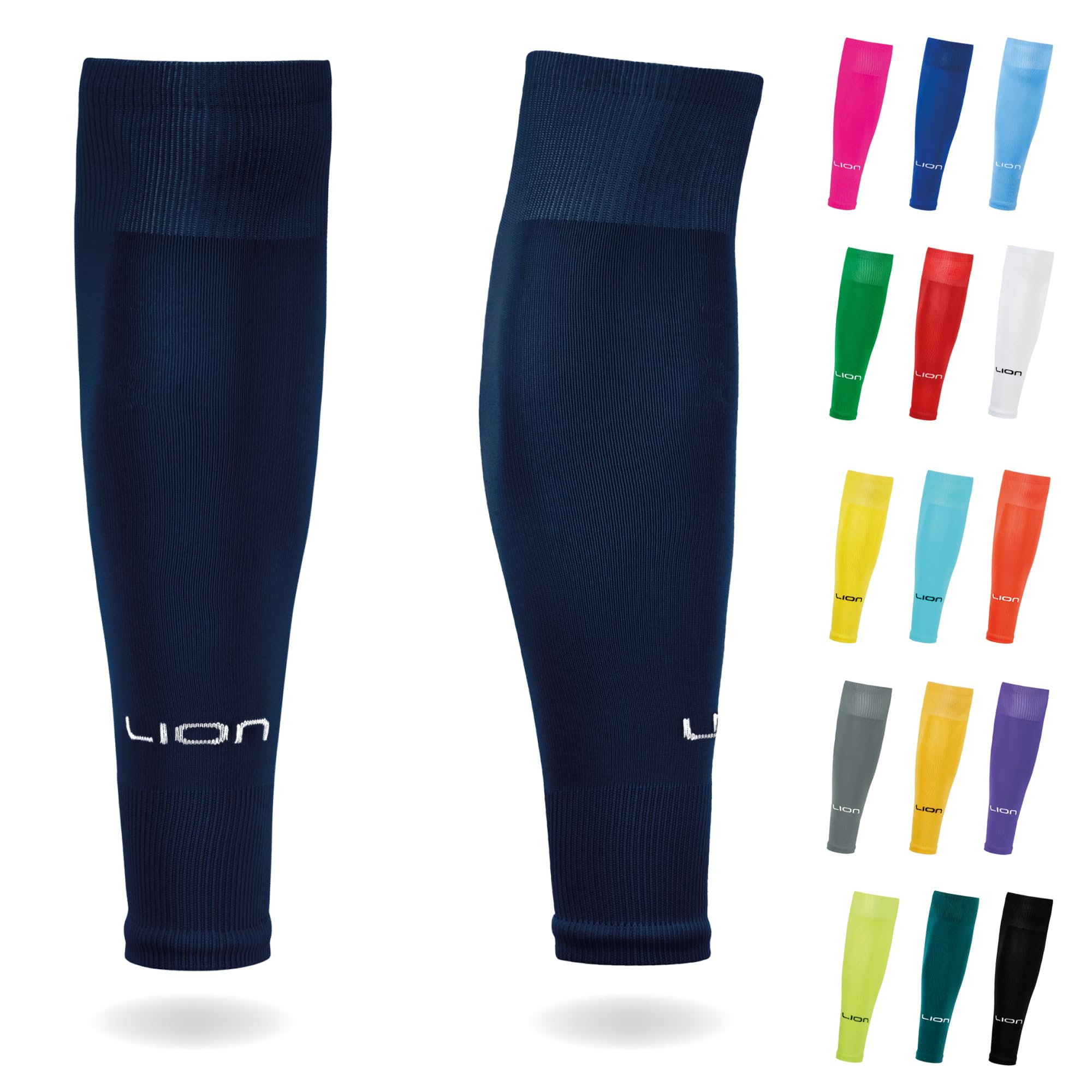 LION SPORTSWEAR Kids/Youth Football Sock Sleeves To Accompany Grip Socks - Fits 