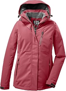 Killtec KOW 140 WMN Jckt Women's Outdoor Jacket, Functional Jacket with Detachable Hood, Waterproof, Windproof, Breathable