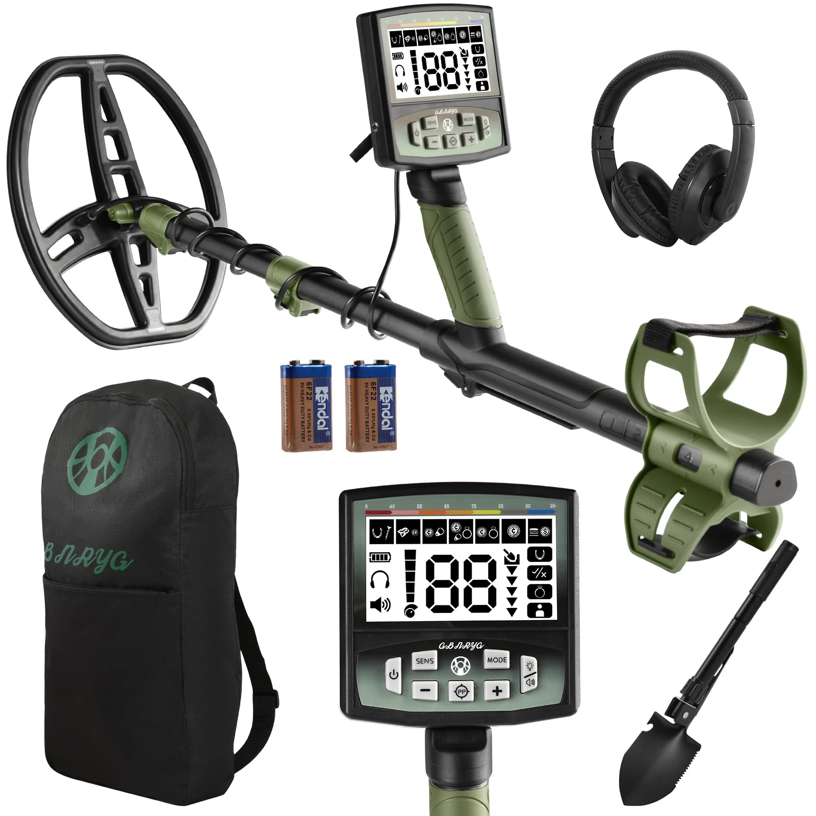 Gbnryg Professional Metal Detector for Adults. | 12" IP68 Waterproof Search Coil