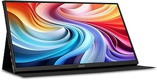 Acer 15.6" Full HD Portable Touch Monitor | Ultra Slim Portable Design | One Speaker | Protective Cover with Stand (2 YR Manufacturer Warranty) (Renewed)