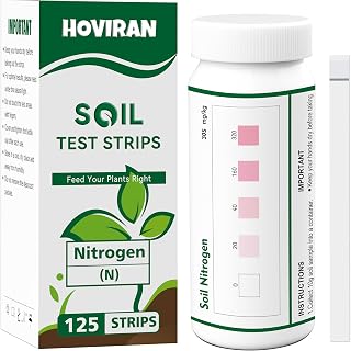 Soil Test Strips for Nitrogen, 125 Strips Home Soil Test Kit for Garden | Easy-to-Use Soil Tester for Farm Grass Vegetables Nutrients Lawns