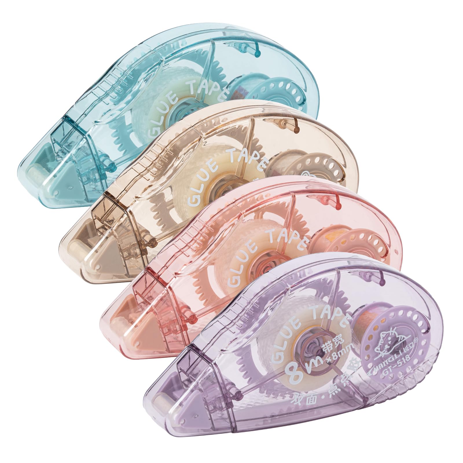 Glue Tape Roller, 4 Pack Double Sided Tape Dispenser (0.31in X 26.25ft) | Glue T