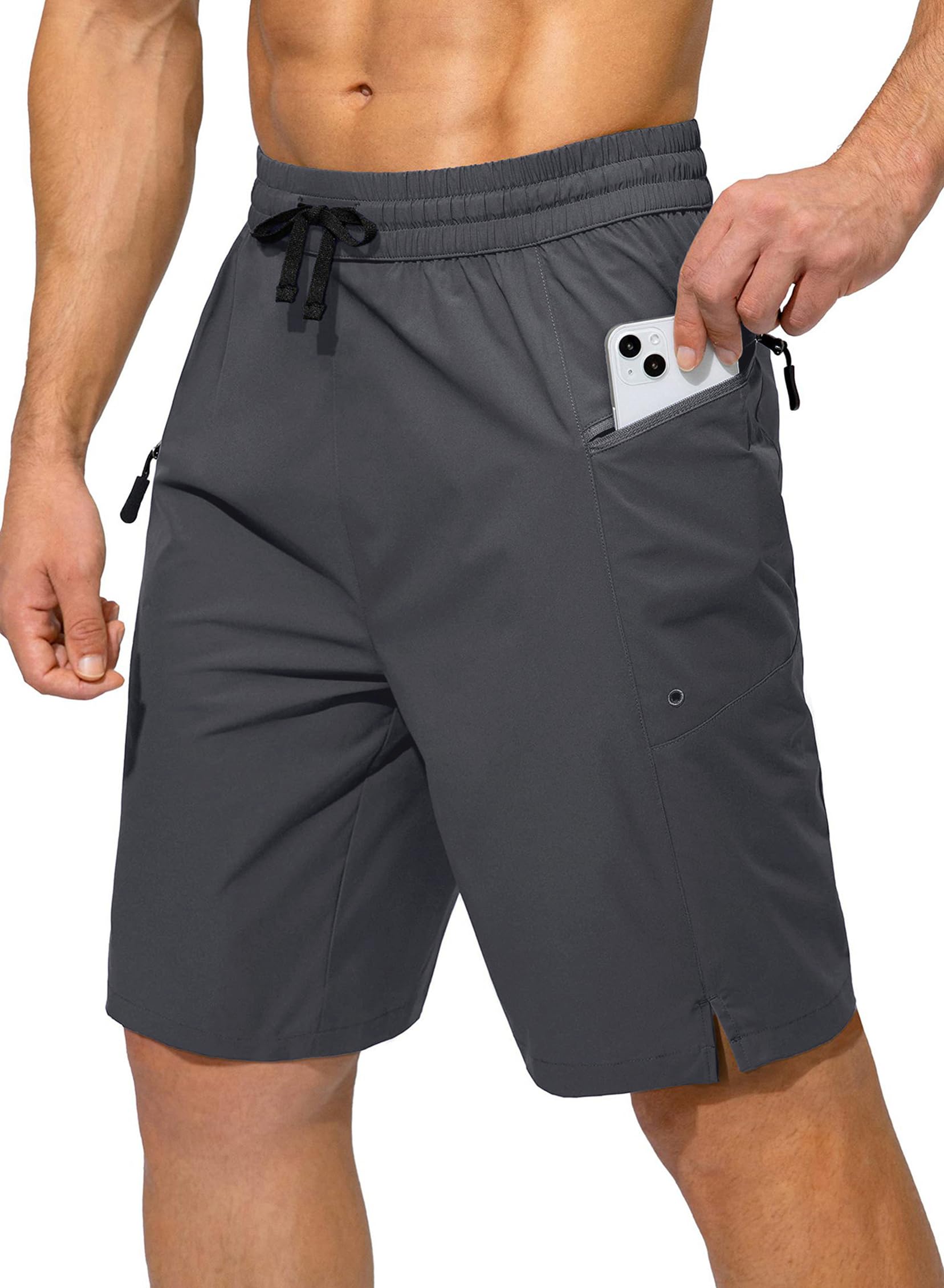 Tansozer Men's Swimming Shorts with Liner and Zipper Pockets Quick Dry Beach Boa