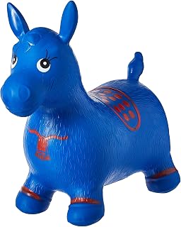 AppleRound Inflatable Ride-on Bouncy Animal Hopper – Horse, Cow or Unicorn – Kids Space Hopper Bouncer with Hand Pump – Jumping Toy for Indoor/Outdoor Play