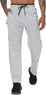 YuKaiChen Men's Jogging Bottoms Straight Leg Tracksuit Bottoms Open Hem Loose Fit Lightweight Quick Dry Jogging Pants