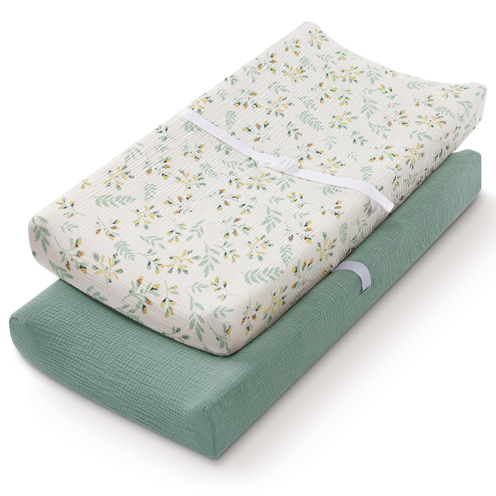 Blissful Diary Muslin Changing Pad Cover for Girls Boys, Ultra Soft Breathable C