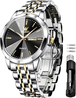 OLEVS Herrenuhren Skelettuhr Quarz Rennwagenrad Edelstahl Casual Sports Wasserdicht Leuchtend Herrenarmbanduhren