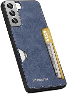 for Samsung Galaxy S21 Plus Case with Card Slot Wallet Phone Case, Blue