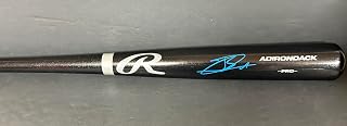 Jackson Chourio Milwaukee Brewers Autographed Signed Black Baseball Bat Beckett Hologram