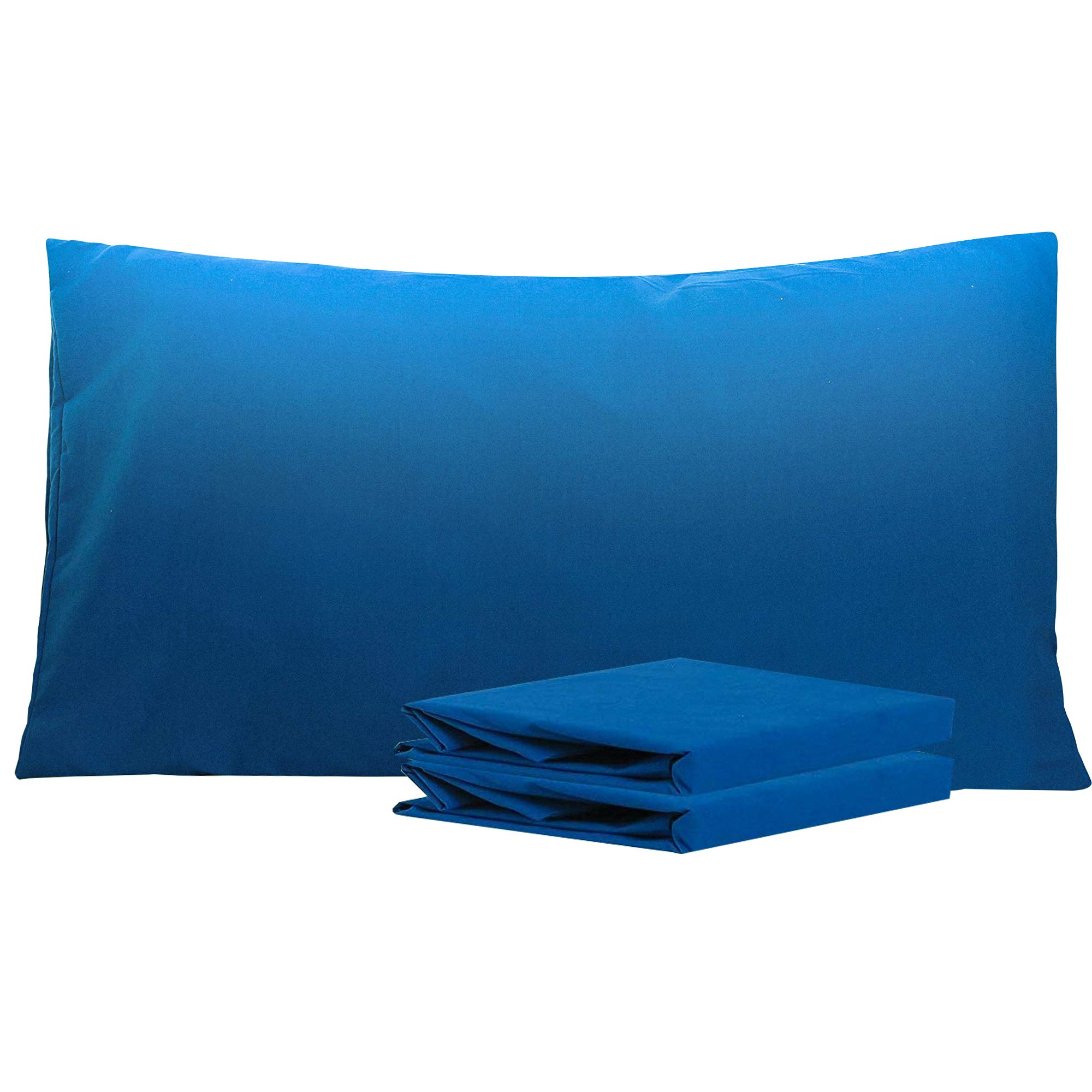 NTBAY 2 Pack Brushed Microfiber King Pillowcases, 50x90 cm, Cobalt Blue