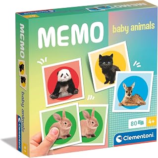 Clementoni - 18305 - Baby Animals Memo - Memory and Association Game, Cards to Mate, Educational Game Children 3 Years, Card Game, Children Board Game, Made in Italy