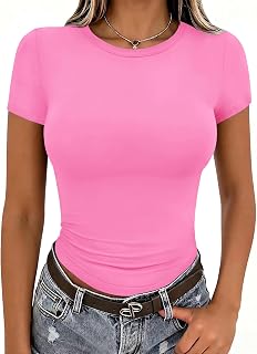 Zeagoo レディース 長袖 シャツ クルーネック スリムフィット トップス お出かけ ベーシック Tシャツ