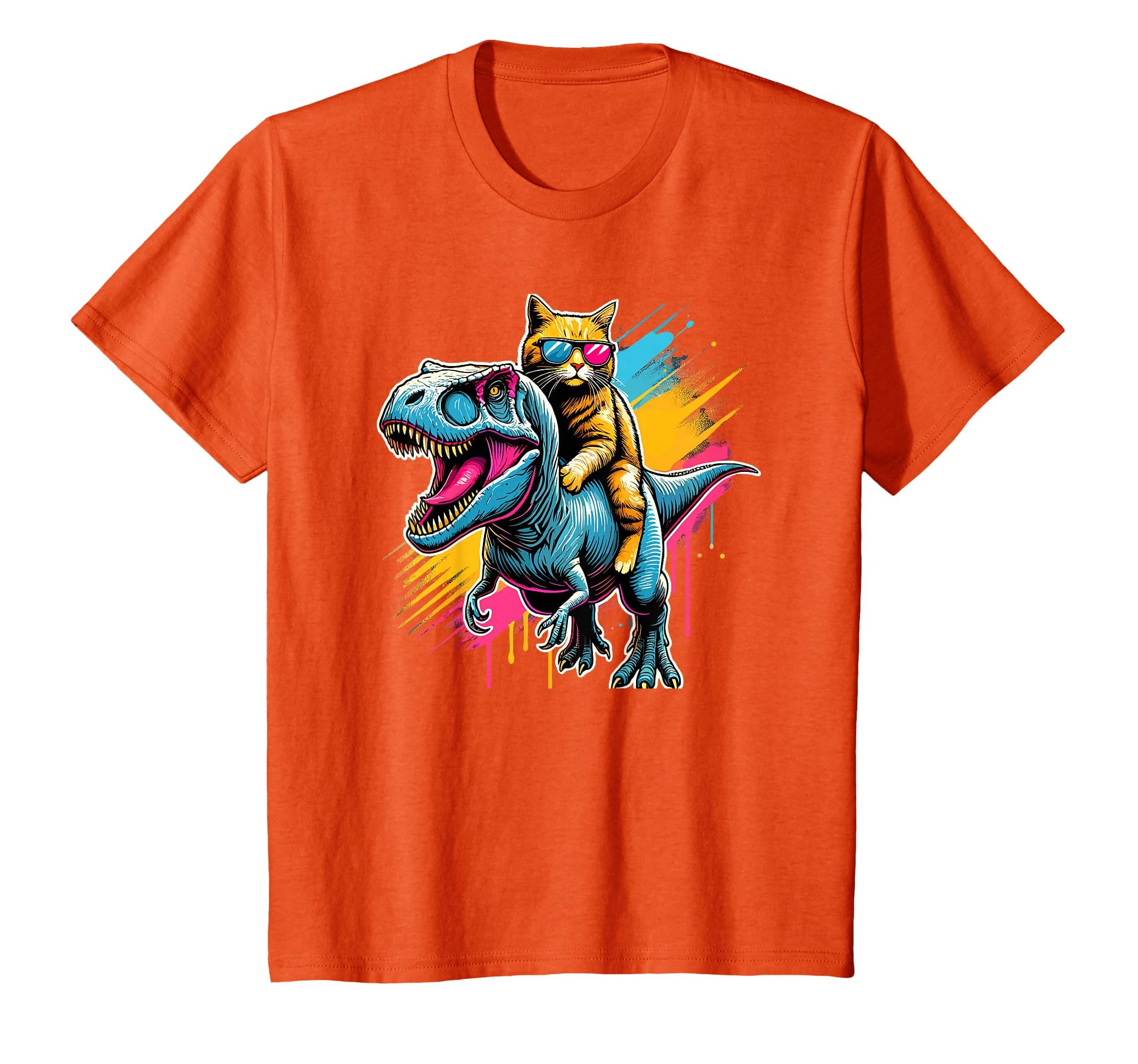 Pop Art Dinosaur T-Rex Cat Tyrannosaurus Rex Cats T-Shirt