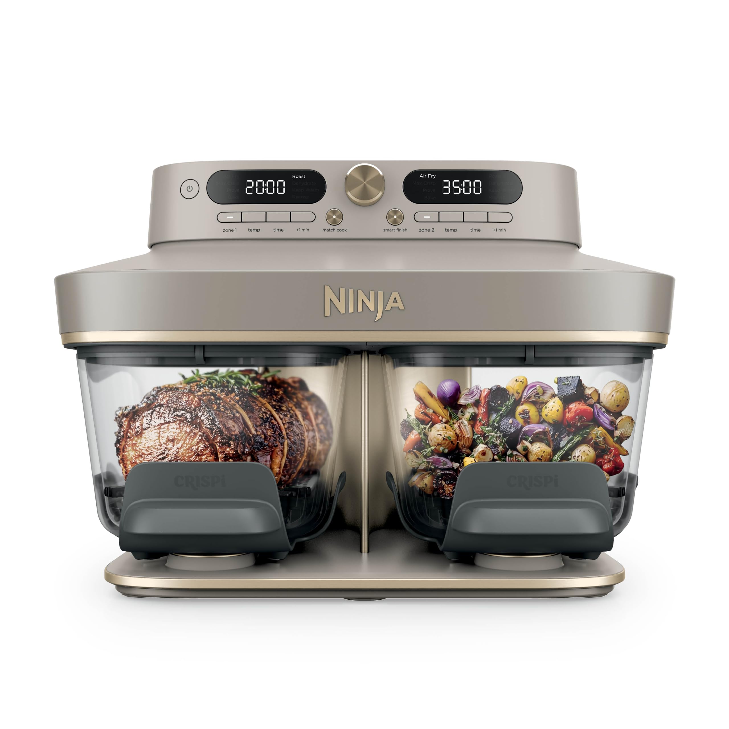 Ninja CRISPi DualZone 2-basket Glass Air Fryer, 8 Cooking Functions, Cook Two Fo