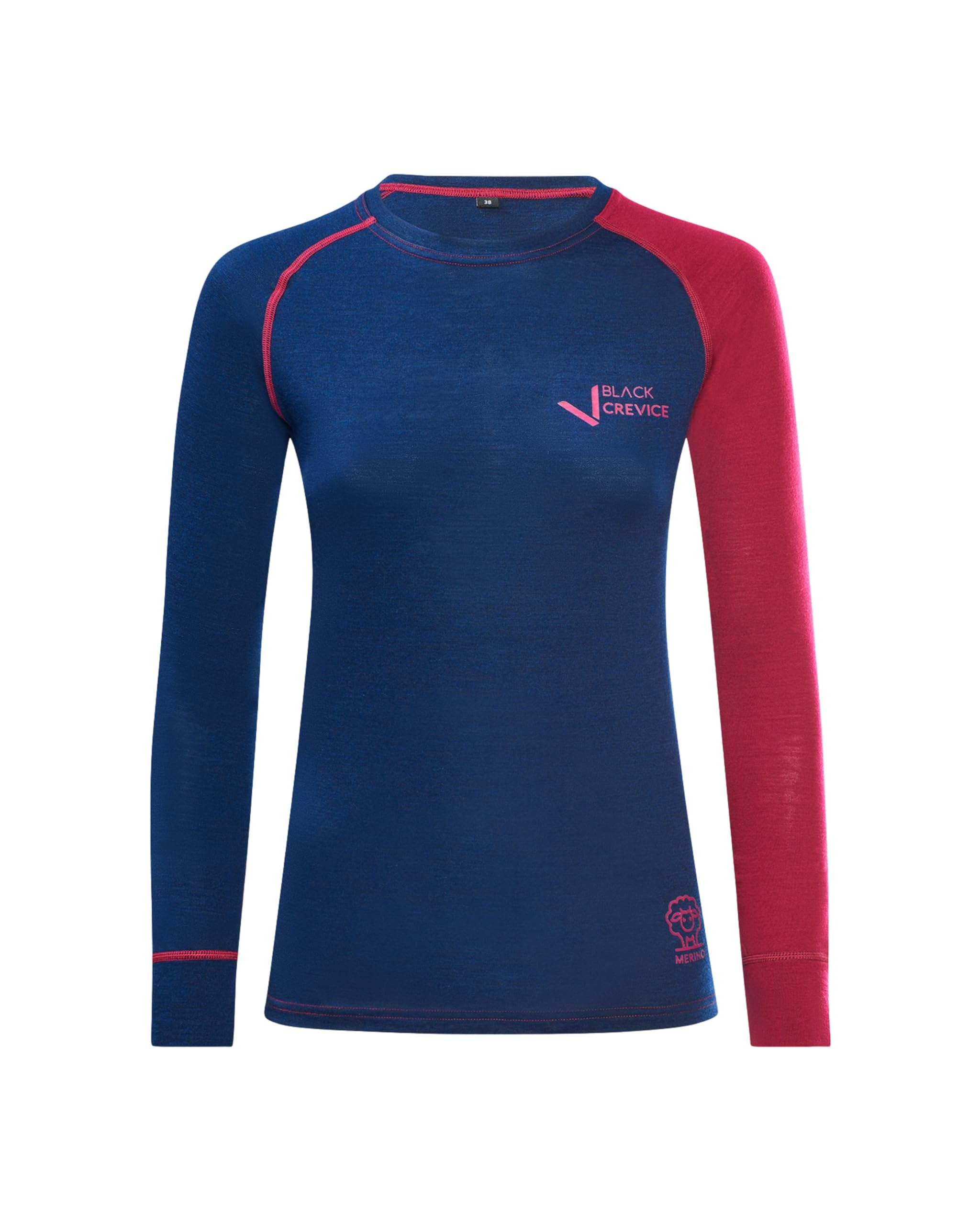 Black Crevice Women's Merino Wool Long-Sleeved Shirt