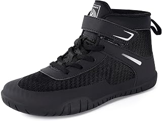Sisttke Kids Wrestling Shoes Boys Girls Boxing Shoes Fitness Trainers Zero Drop Sole