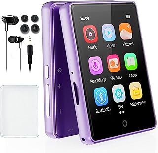 32GB MP3 Player with Bluetooth 5.3, 2.8 Inch Touch Screen, Built-in Speaker | HiFi Sound Portable Music MP4 Player for Kids,Recording,FM Radio,Random sequential Folder Play Expandable up to 128GB