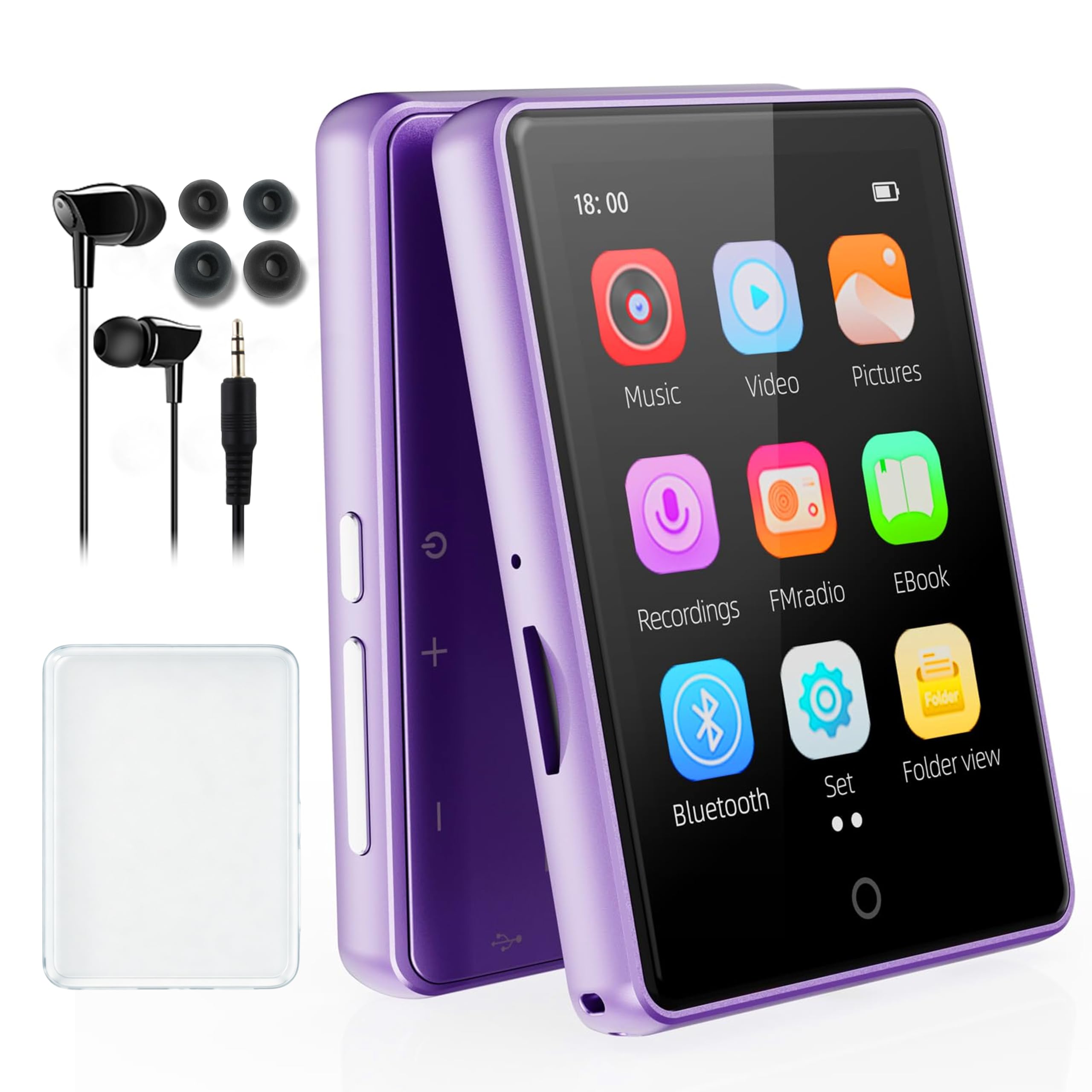 32GB MP3 Player with Bluetooth 5.3, 2.8 Inch Touch Screen, Built-in Speaker | Hi