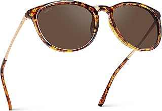 WearMe Pro Round Polarised Sunglasses for Women - UV400 Protection, Lightweight Frame, Vintage Retro Style