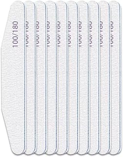 10 PCS White Nail Files Set, 100/180 Grit Double-Sided Emery Boards