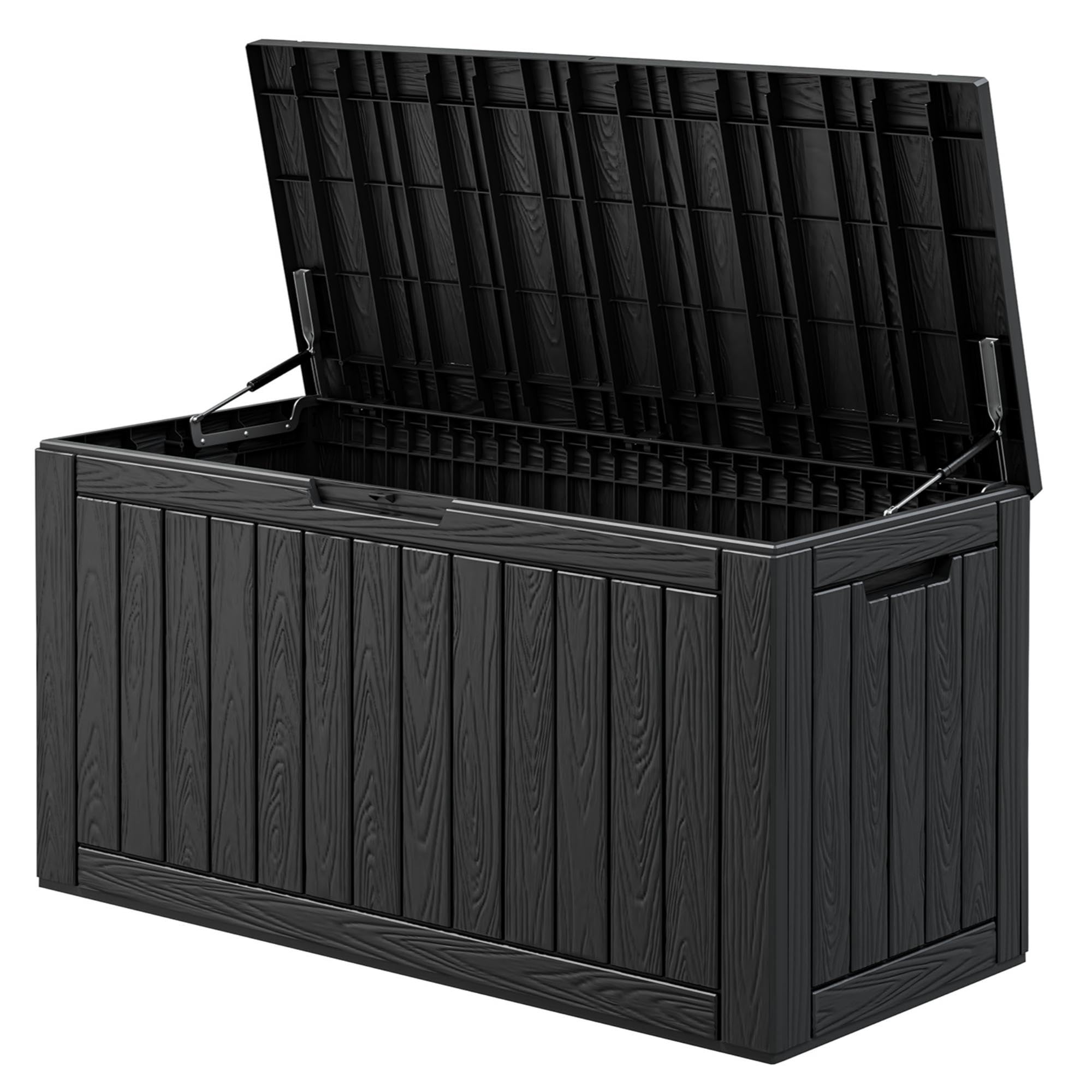 KAMABOKO Outdoor Storage Box, 150 Gallon Deck Box Outdoor Waterproof | Resin Loc