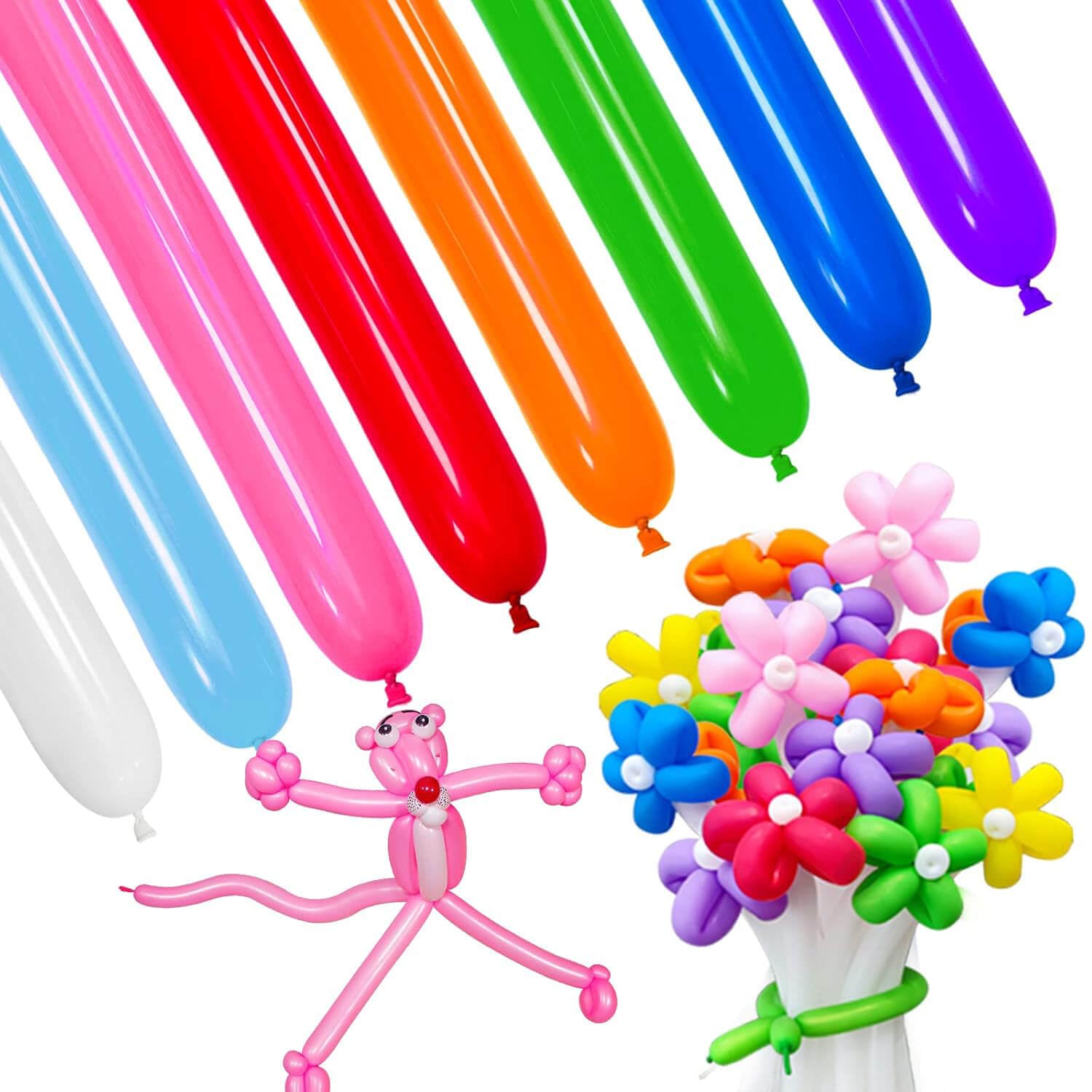 HYKJNBW Long Balloons for Modelling, 260Q Balloons, Magic Balloon Twisting Anima