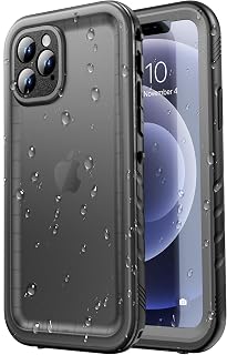 SPORTLINK for iPhone 12 Pro Max Waterproof Case, Black