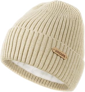 Wmcaps Fleece Lined Kids Beanie Winter Hat for Ages 2-12 Boys Girls