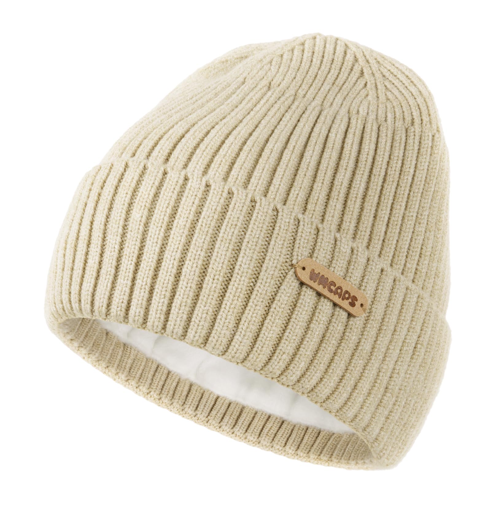 Wmcaps Fleece Lined Kids Beanie Winter Hat for Ages 2-12 Boys Girls