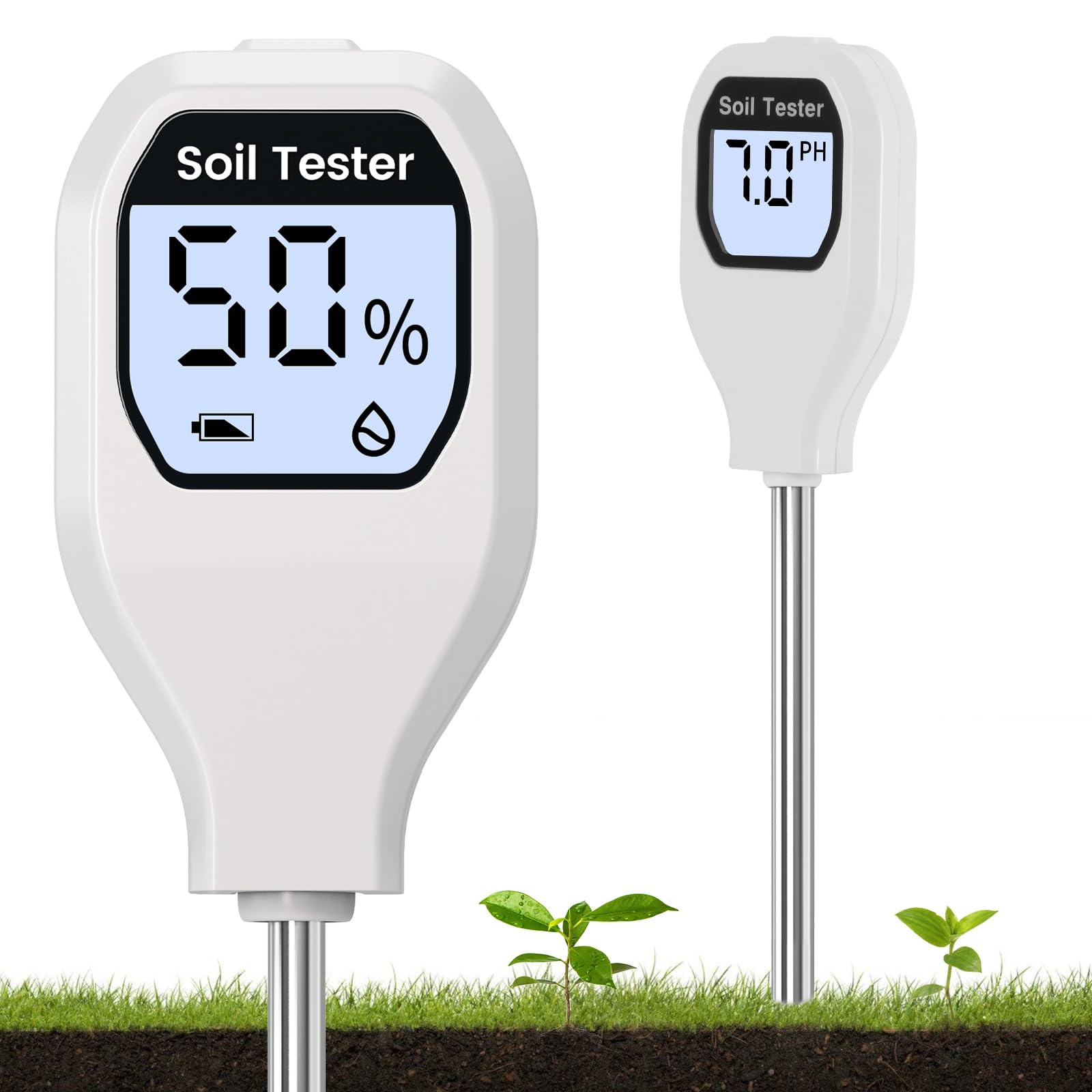 YAMRON 2-in-1 Soil Moisture Meter，Soil ph Tester Digital，Plant Water Monitor，Pla