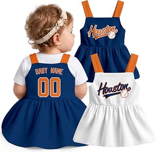 KREDE Baby Girl Clothes Custom Baby Strap Dress with Number Name for Baby Girl Gifts