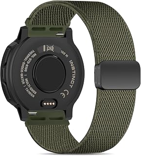 Bolesi Stretchy Nylon Watch Bands Compatible with Garmin Instinct 2/3 45mm/1 Solar,22mm Soft Breathable Adjustable with Magnetic Clasp Sports Strap for Instinct 2 Surf/Tactical/Esports/Tide