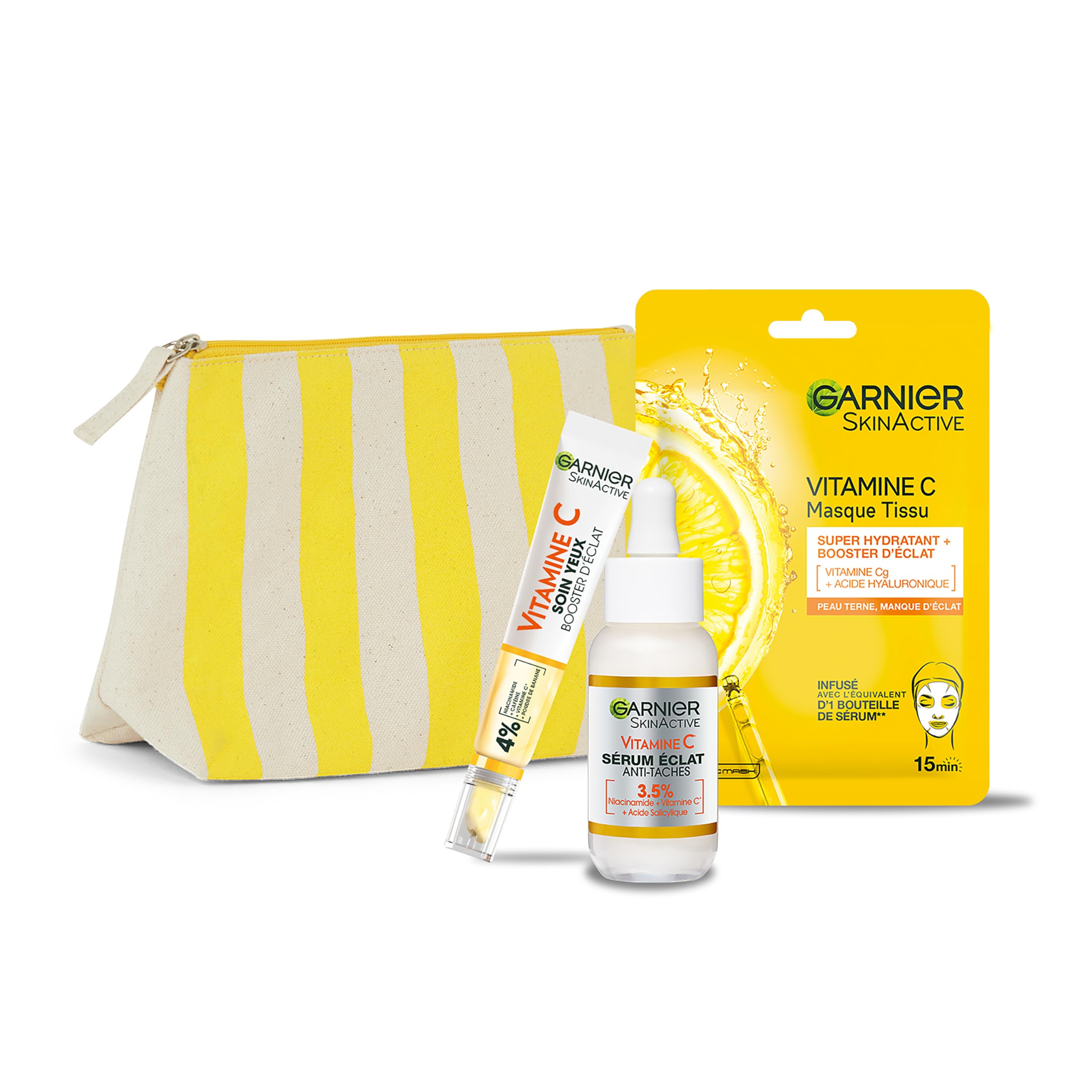 Garnier Skin Active - Vitamin C Radiance Facial Routine Kit - 1 fl oz