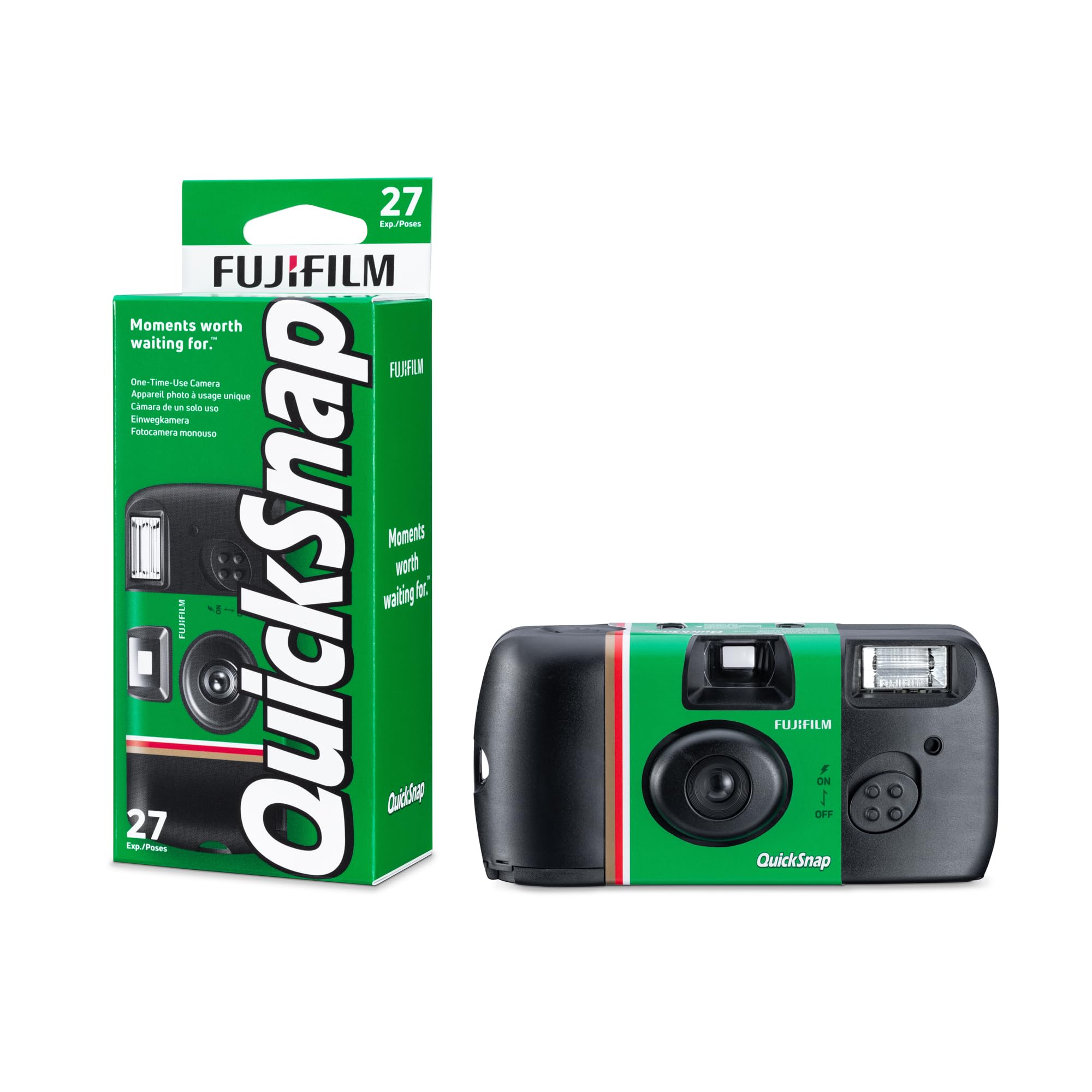 Fujifilm Quicksnap 27 exposure, FUJICOLOR 400 ISO speed film camera, with Built-