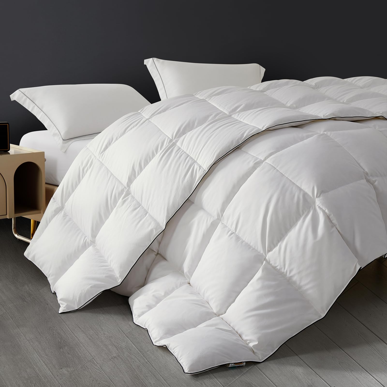 SAPHREAS Goose Down & Feathers Duvet King Size, All Season Duvet Insert King, Lu