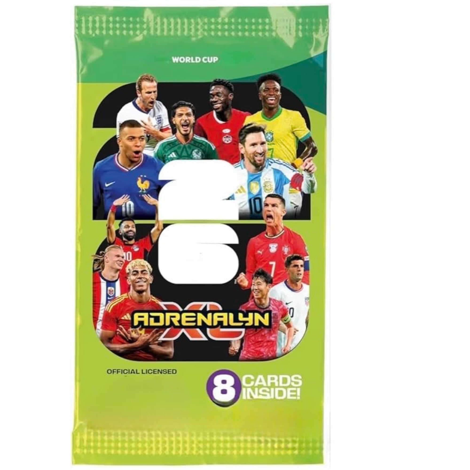 Adrenalyn XL 2026 World Cup one Pack of 8 Soccer Cards Look for Top Stars Like R