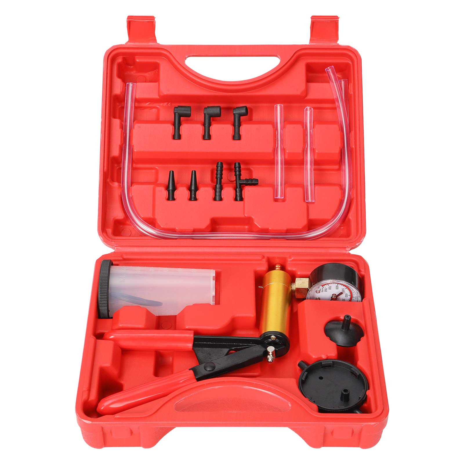 Yonligonju Brake Bleeder Kit with Hand Vacuum Pump with Gauge Adapters Automotiv