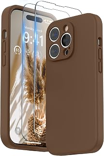 SURPHY für iPhone 14 Pro Max Hülle Silikon mit Displayschutzfolie