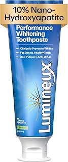 Lumineux 10% Nano Hydroxyapatite Whitening Toothpaste, 3.75 oz | Fluoride free gentle formula, clinically supported NASA-developed nHA that remineralizes for strong enamel & bright teeth