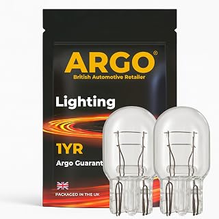 Argo W21/5w Bulbs 7443 Halogen T20 580 Bulb 12v | 3000k, DRL Daytime Running Lights, Tail Brake Light, Car Van, Headlight Headlamp, Reverse Back Up, Fog Light, W3X16Q W21W