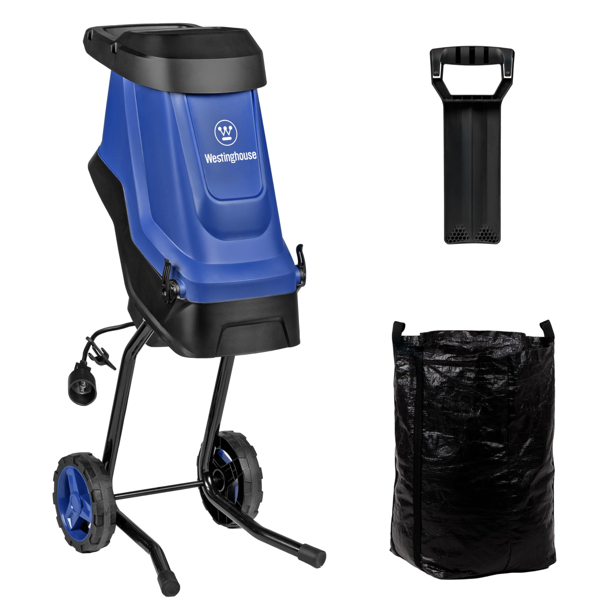 Westinghouse Corded Electric Wood Chipper Shredder 1.7-Inch 15 Amp with 12 Gallo