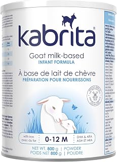 Kabrita Goat Milk-Based Infant Formula with DHA and ARA, Non-GMO, Made in the Netherlands, 0–12 Months, 800g, Complete Nutrition with Prebiotics.