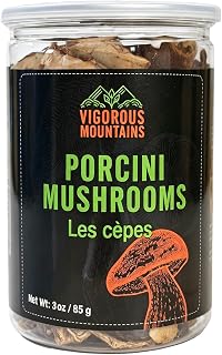 VIGOROUS MOUNTAINS Dried Porcini Mushrooms 3 Ounces