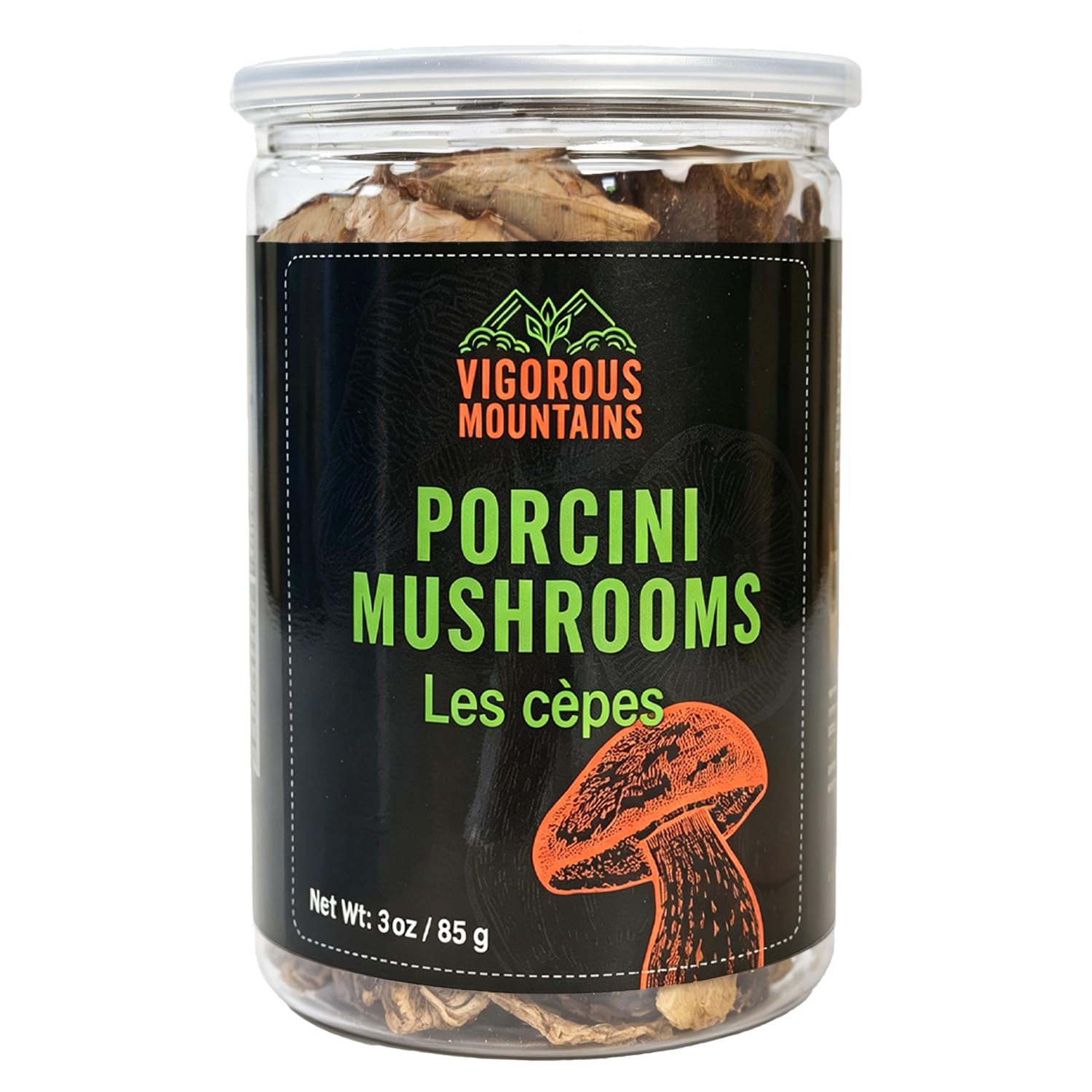 VIGOROUS MOUNTAINS Dried Porcini Mushrooms 3 Ounces