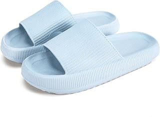 rosyclo Cloud Slippers Women Men Massage Shower Bathroom Non Slip Quick Dry Open Toe Super Soft Comfortable Thick Sole Home House Cloud Cushion Slide Sandals Indoor & Outdoor Platform Shoes