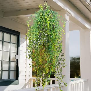 1 x Artificial Ivy Green Hanging Vine Plants Artificial Vine Plants Home Garden Wedding Decoration 80cm (Green)