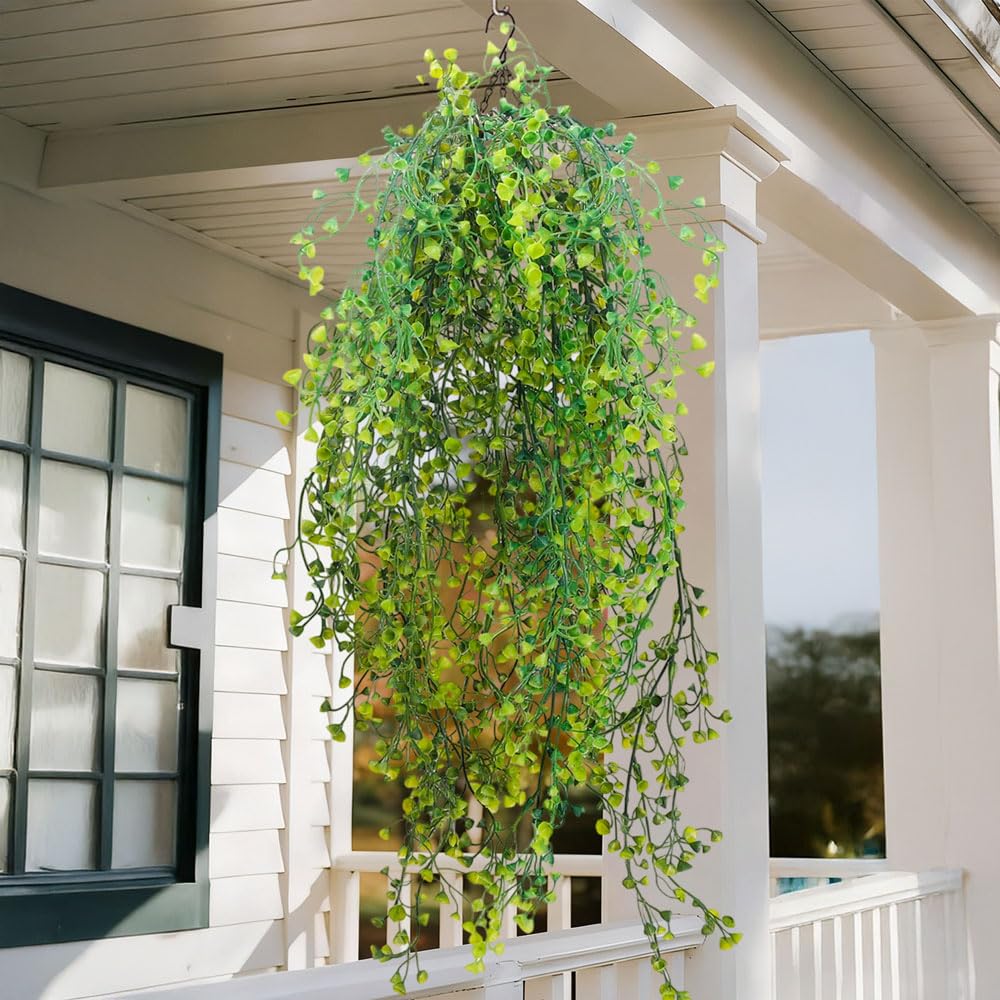 1 x Artificial Ivy Green Hanging Vine Plants Artificial Vine Plants Home Garden 
