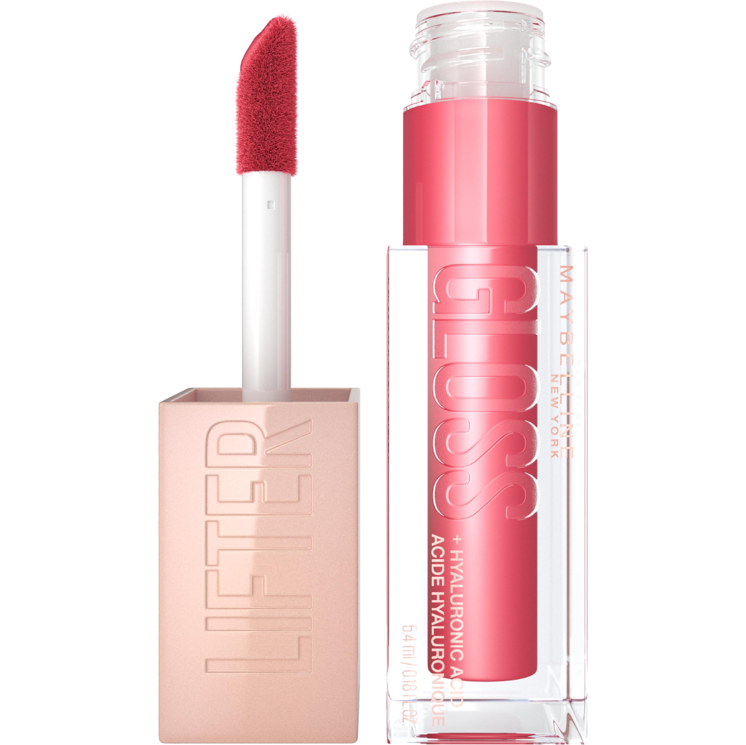 MAYBELLINE Lifter Gloss, Lip Gloss with Hyaluronic Acid, Heat